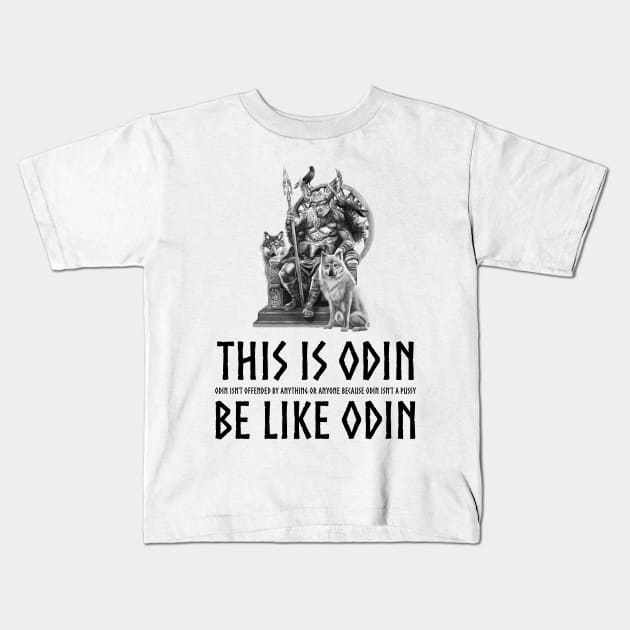 Anti-Communist SJW - Odin Is Not A Pussy - Viking Mythology Kids T-Shirt by Styr Designs